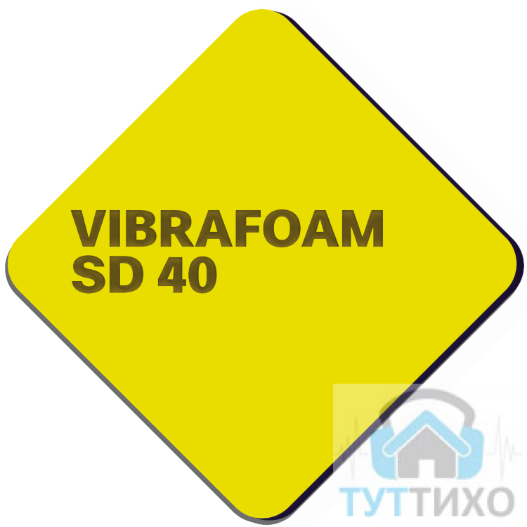 Вибрафом [Vibrafoam] SD 40 желтый (2м х 0,5м x 25мм) 1м2