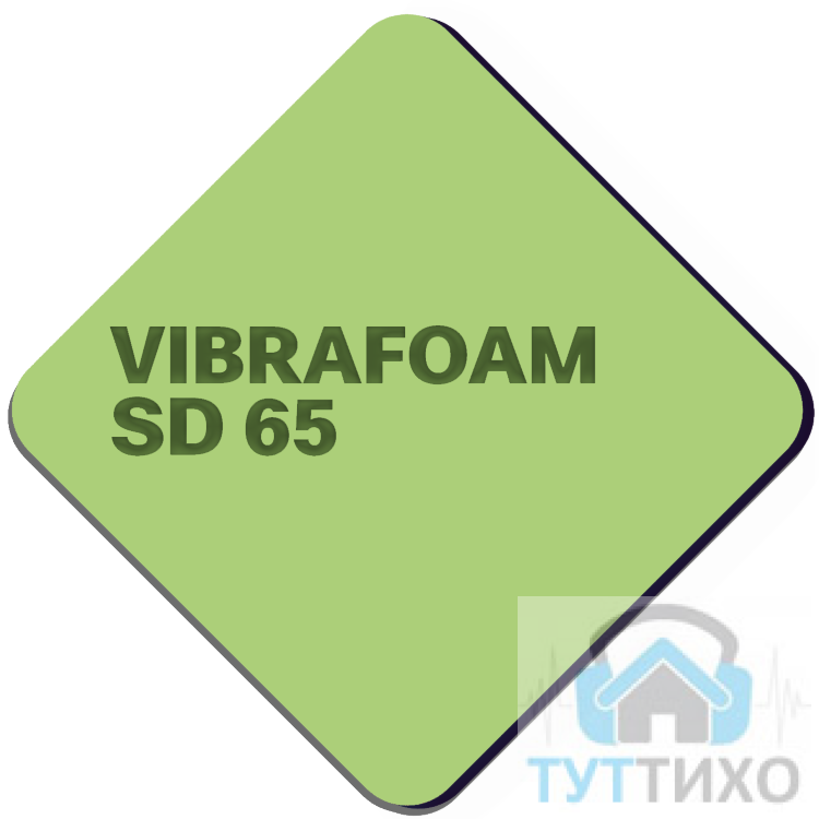 Вибрафом [Vibrafoam] SD 65 светло-зеленый (2м х 0,5м x 25мм) 1м2