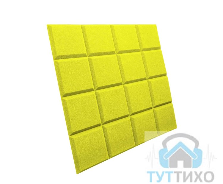 Акустический поролон ED Grid (1000х1000х40мм) желтый
