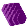 Акустический поролон ECHOTON Hexagon (12шт) фиолетовый