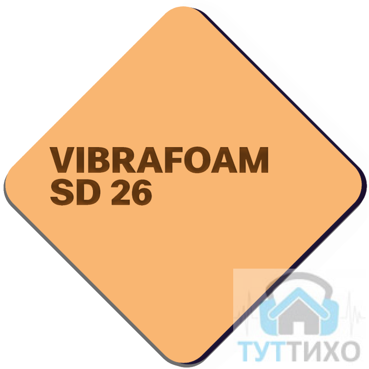 Вибрафом [Vibrafoam] SD 26 оранжевый (2м х 0,5м x 25мм) 1м2