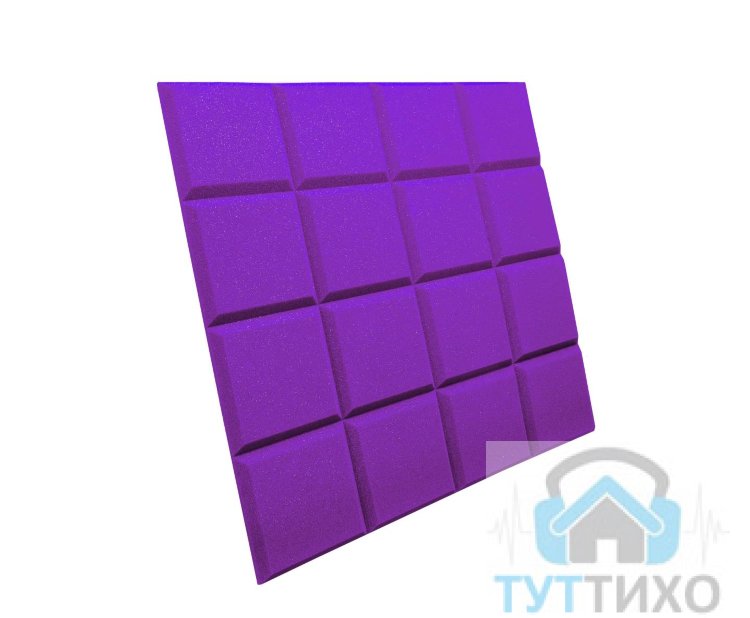 Акустический поролон ED Grid (1000х1000х40мм) фиолетовый