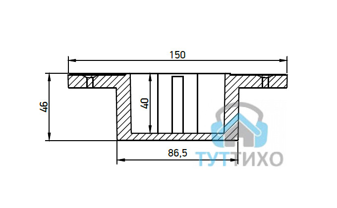 Подрозетник звукоизоляционный Ультракустик 2