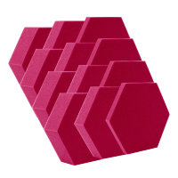 Акустический поролон ECHOTON Hexagon (12шт) красный